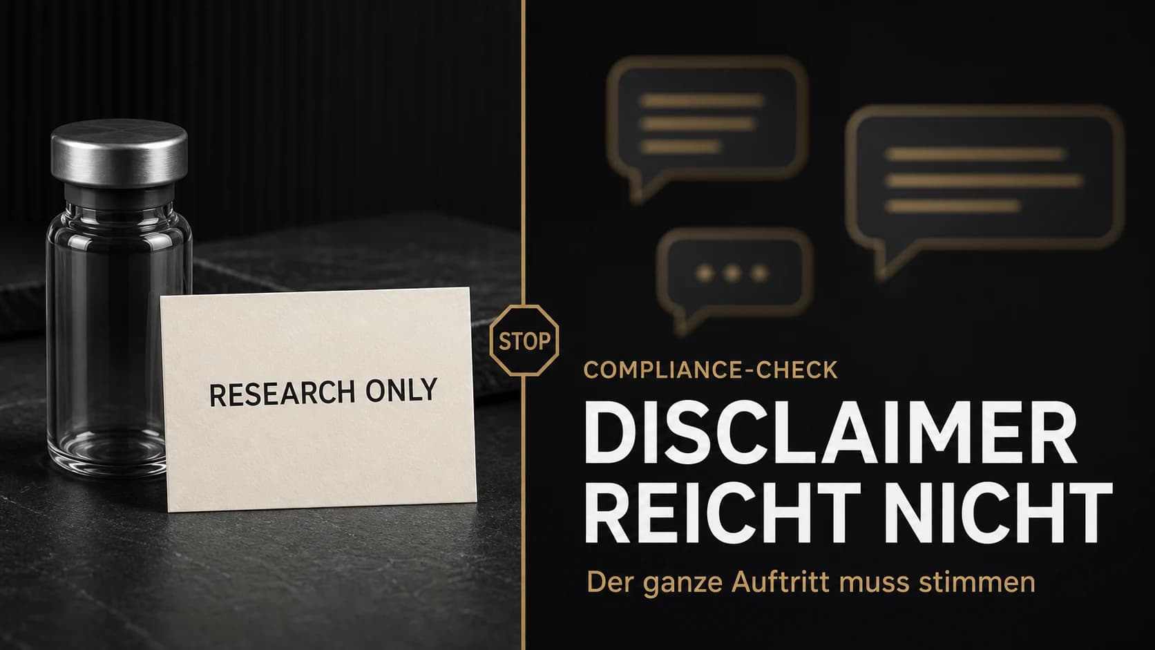 PeptiKing vs. Alibi-Disclaimer: Warum „Research Only“ allein keinen seriösen Anbieter macht