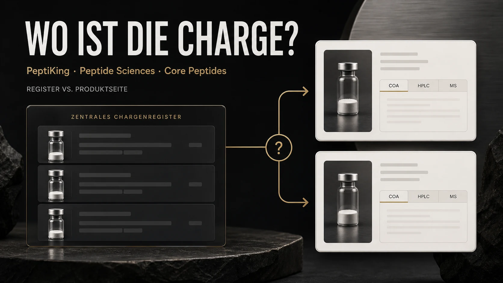 PeptiKing vs. Peptide Sciences und Core Peptides: Wie sichtbar ist die konkrete Charge?